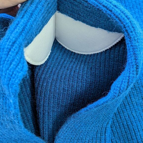 DeLUC Cropped Knit Turtleneck Vest Petrol Blue Sz S | Fall Layering Piece NWT - Picture 9 of 11